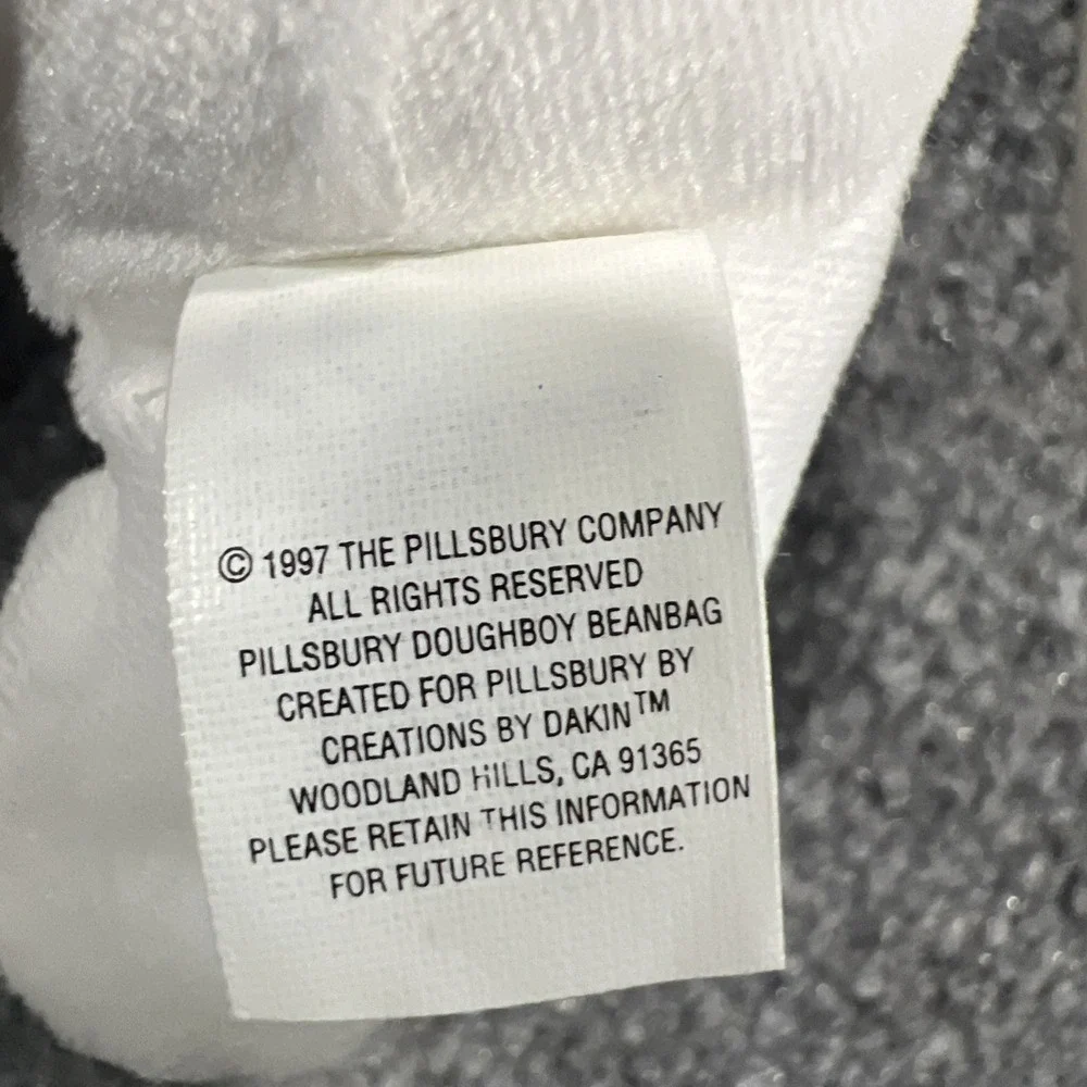 Vintage 1997 Pillsbury Doughboy Beanbag Plush by Dakin 8